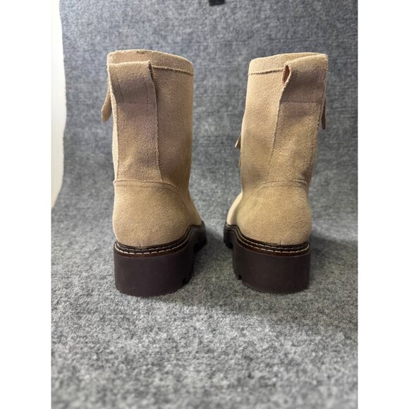 Nordstrom 9.5M Nomoonie-Lea Tan Suede Lace-Up Ankle Boots - Picture 13 of 16